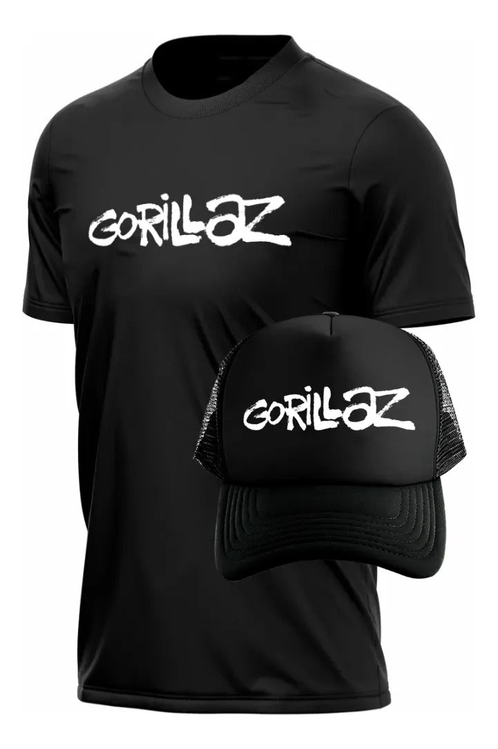 Playera Y Gorra Gorillaz Música Hip Hop Rock Pop Electrónica