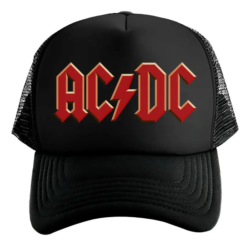 Gorra Trucker Ac Dc Rock Negro Ajustable Ac Dc