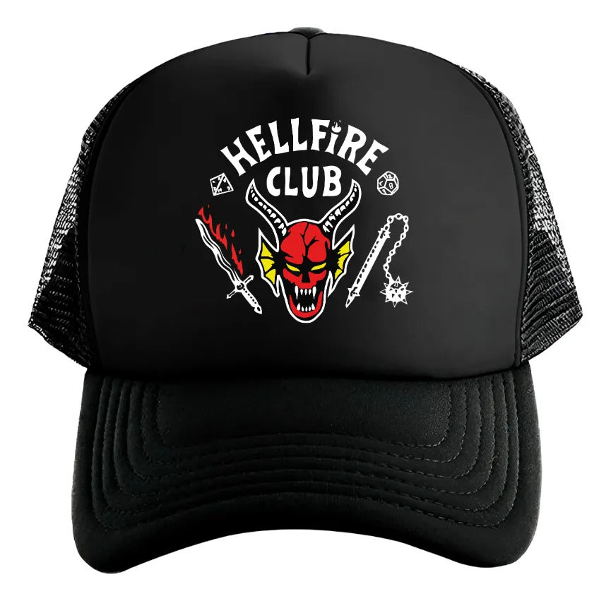 Gorra Stranger Things Hellfire Club Mike Vecna Eleven Negro Ajustable Hell Fire