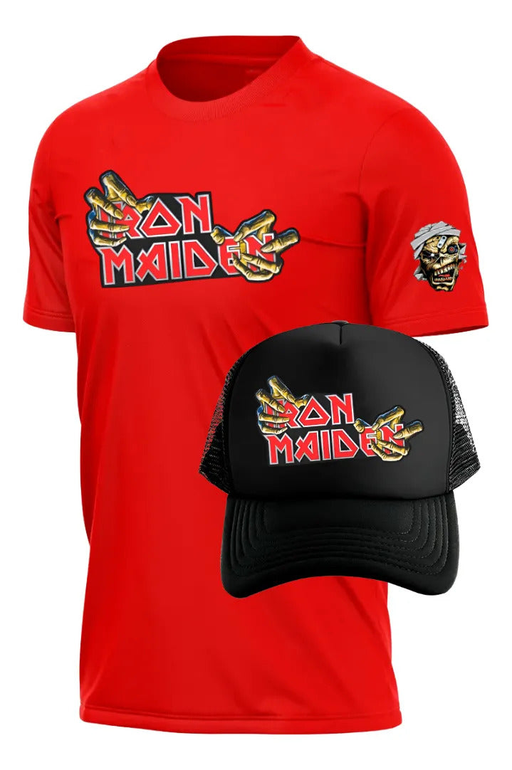 Playera Y Gorra Iron Maiden Música Rock Heavy Metal