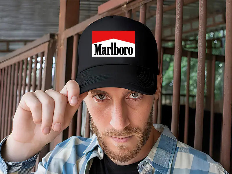 Gorra Marlboro Cigarrillos Tabaco Cigarros Negro Ajustable Marlboro