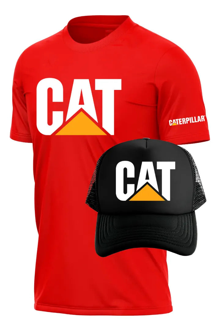 Playera Y Gorra Caterpillar Maquinaria Construcción