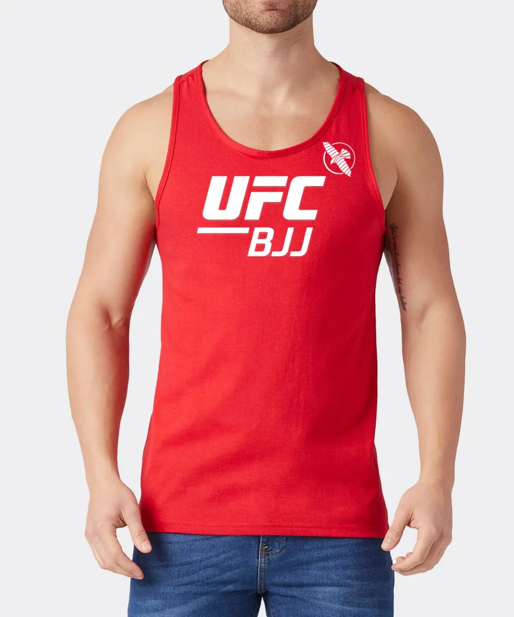 Playera Sin Mangas Ufc Bjj Brazilian Jiu Jitsu Mma Hayabusa Rojo White G