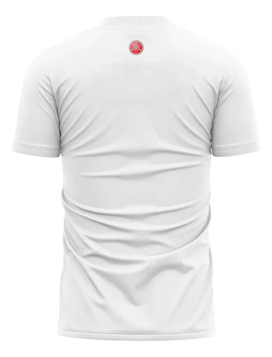 Playera Yamaha Moto Motociclismo Piloto Motogp Blanco Logo Ch
