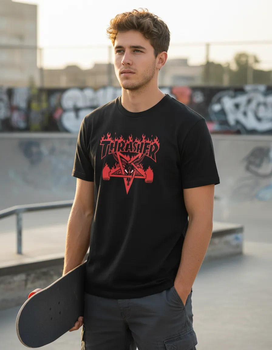 Playera Thrasher Magazine Godzilla Skate Deportes Urbanos