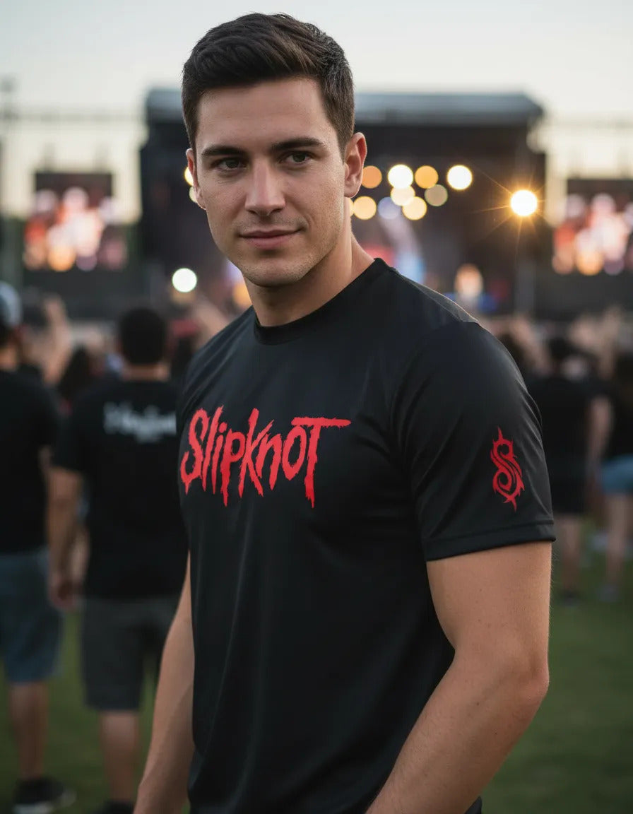 Playera Deportiva Slipknot Música Rock Heavy Metal Negro Logo G