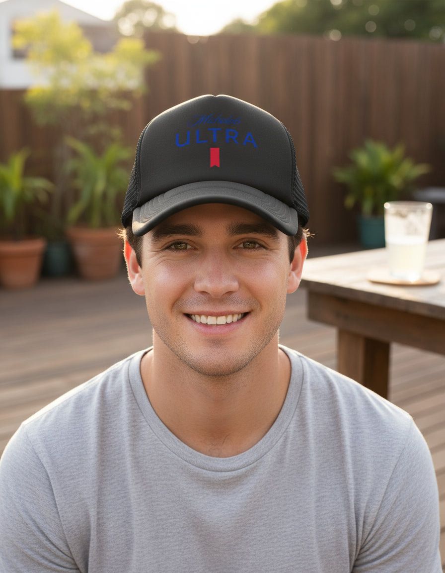 Gorra Michelob Ultra Cerveza Bebida Negro Ajustable Mu