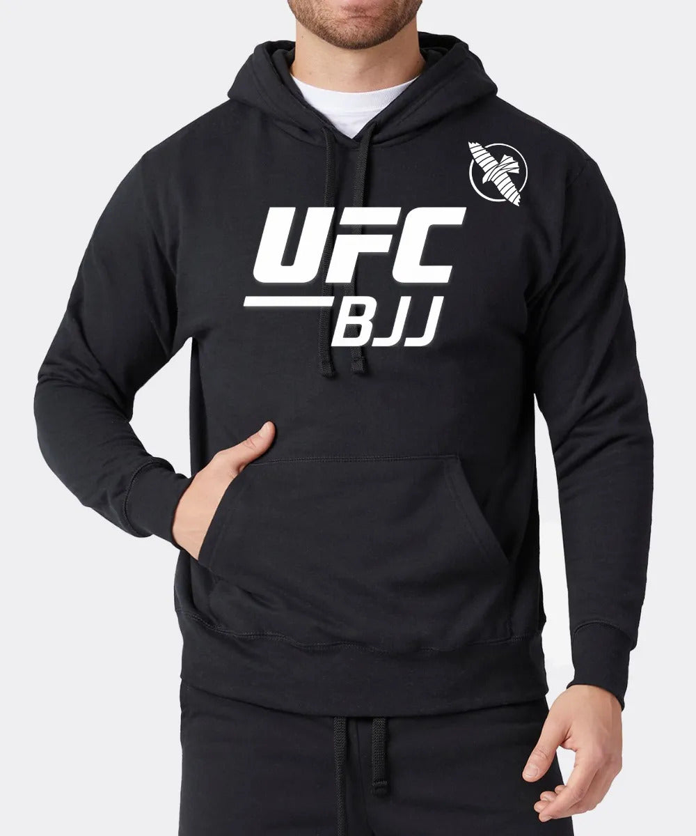 Sudadera Ufc Bjj Brazilian Jiu Jitsu Mma Hayabusa Ch Negro White