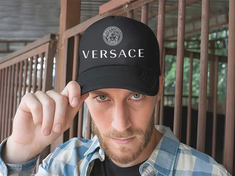 Gorra Versace Moda Moderno Elegante Aesthetic Actualidad Negro Ajustable Versace