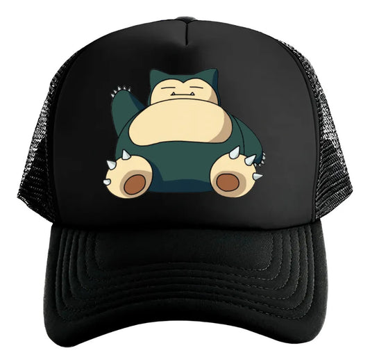 Gorra Gengar Pokémon Pikachu Charmander Bulbasaur Squirtle Negro Ajustable Snorlax