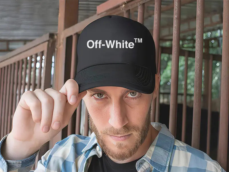 Gorra Off White Moda Moderno Elegante Aesthetic Actualidad Negro Ajustable Ow