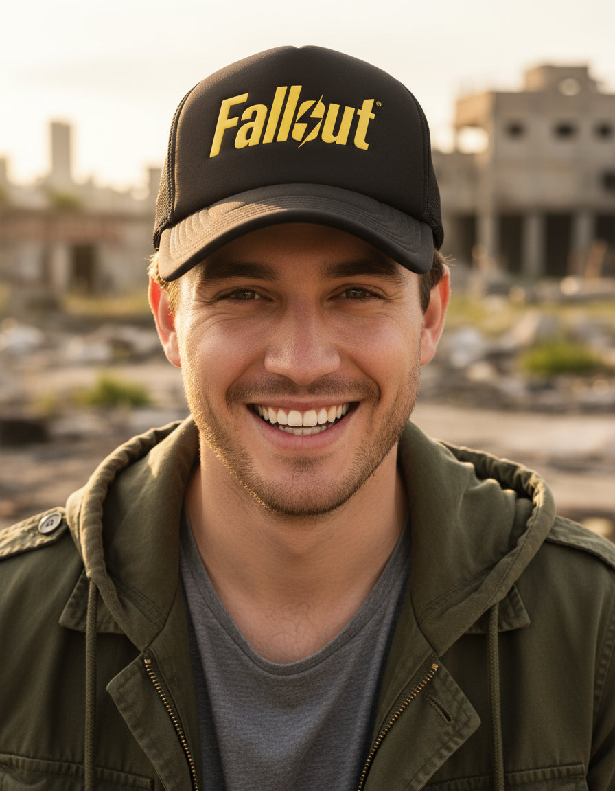 Gorra Trucker Fallout Videojuegos Gamer Streaming Ps5 Xbox Negro Ajustable Fo
