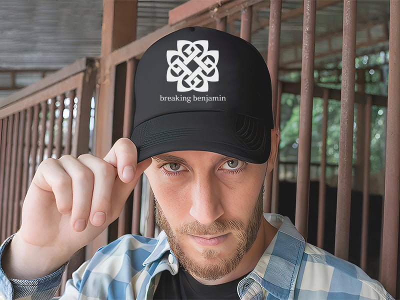 Gorra Breaking Benjamin Música Rock Heavy Metal Negro Ajustable Brkngbnjmn