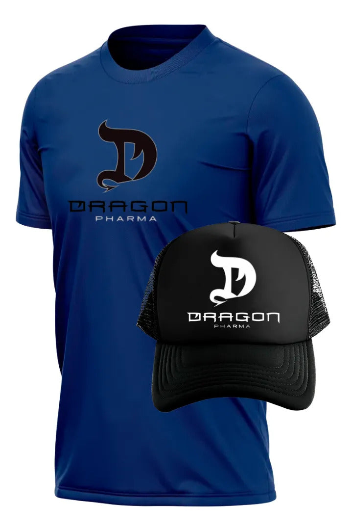 Playera Y Gorra Dragon Pharma Gym Fitness Running Deportes