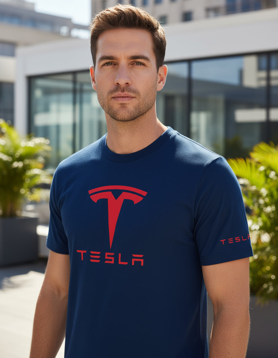 Playera Tesla Automovilismo Vehículo Coche