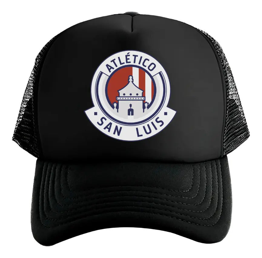 Gorra Trucker Atlético San Luis Fútbol Soccer Liga Mx Deport Negro Ajustable Asl