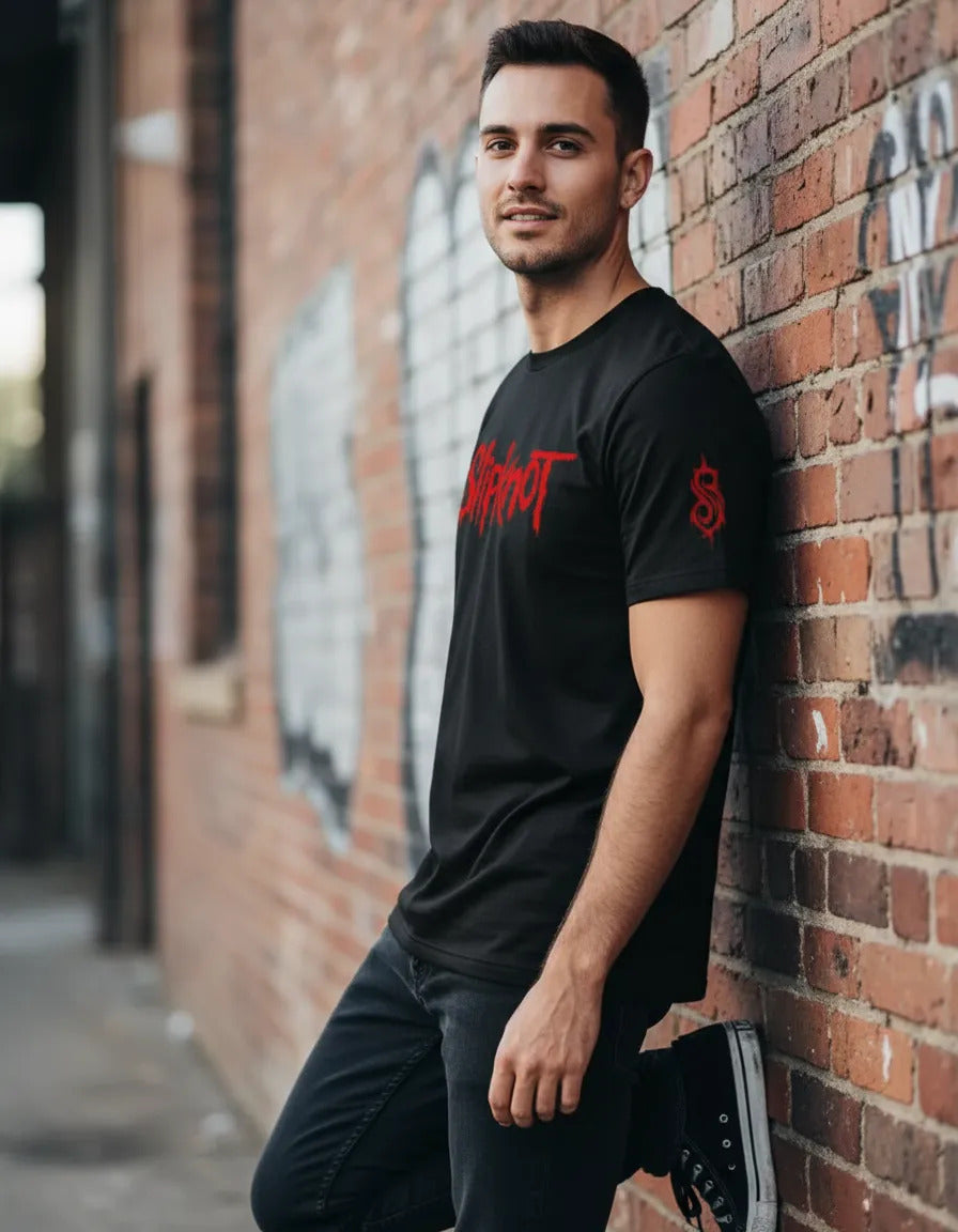 Playera Slipknot Música Rock Heavy Metal Negro Logo G