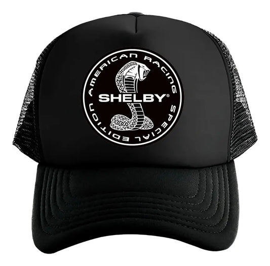 Gorra Trucker Shelby Cobra Ford Mustang Coche Vehículo Auto Negro Ajustable Shelby