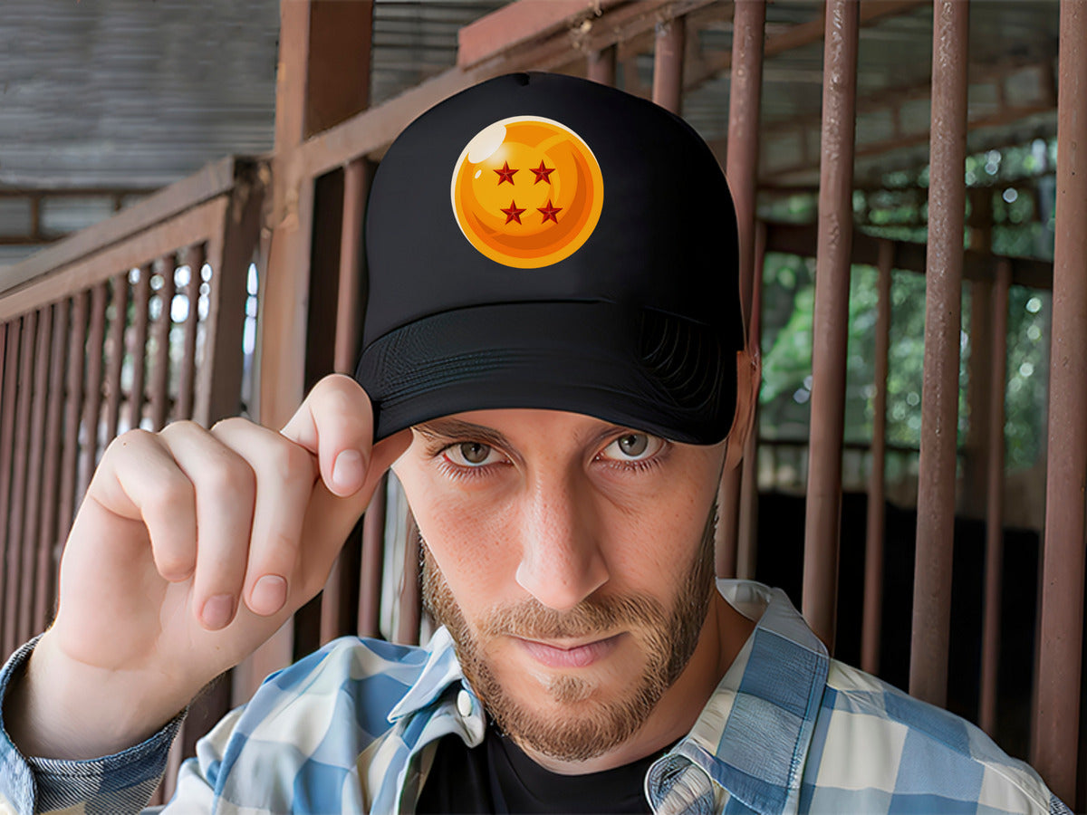 Gorra Esfera Dragon Ball Z Gokú Gohan Negro Ajustable Esfera