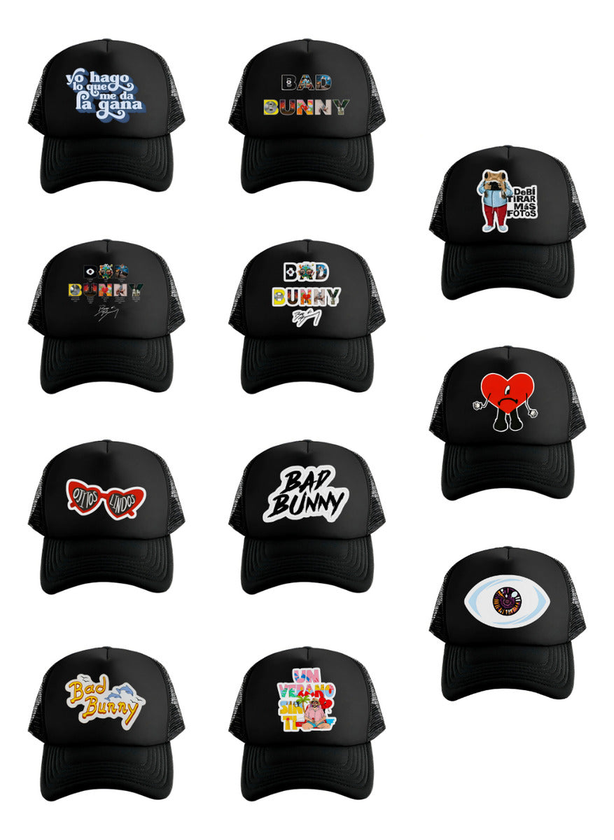 Gorra Bad Bunny Música Reggaeton Pop Trap Rock Rap Hip Hop