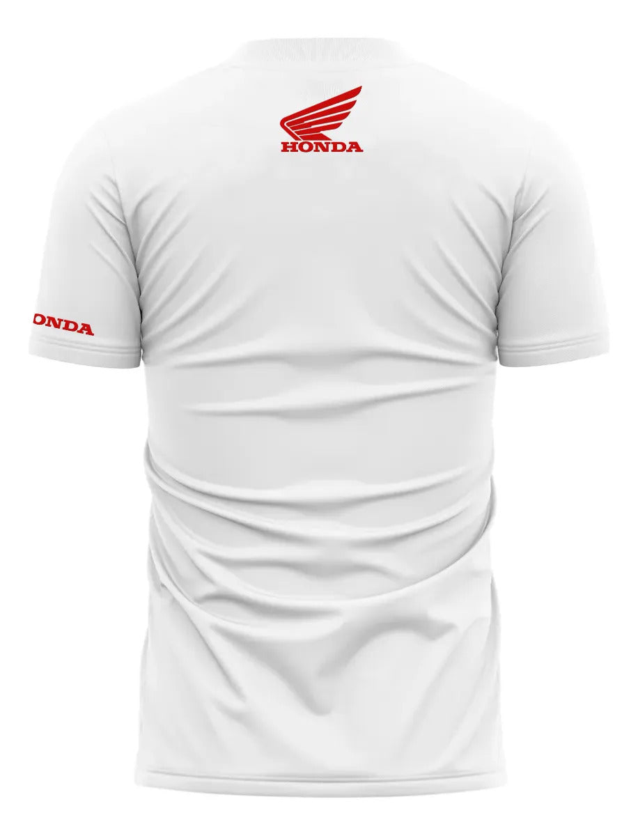 Playera Honda Motogp Moto Motociclismo Formula 1 Indycar Blanco Logo M