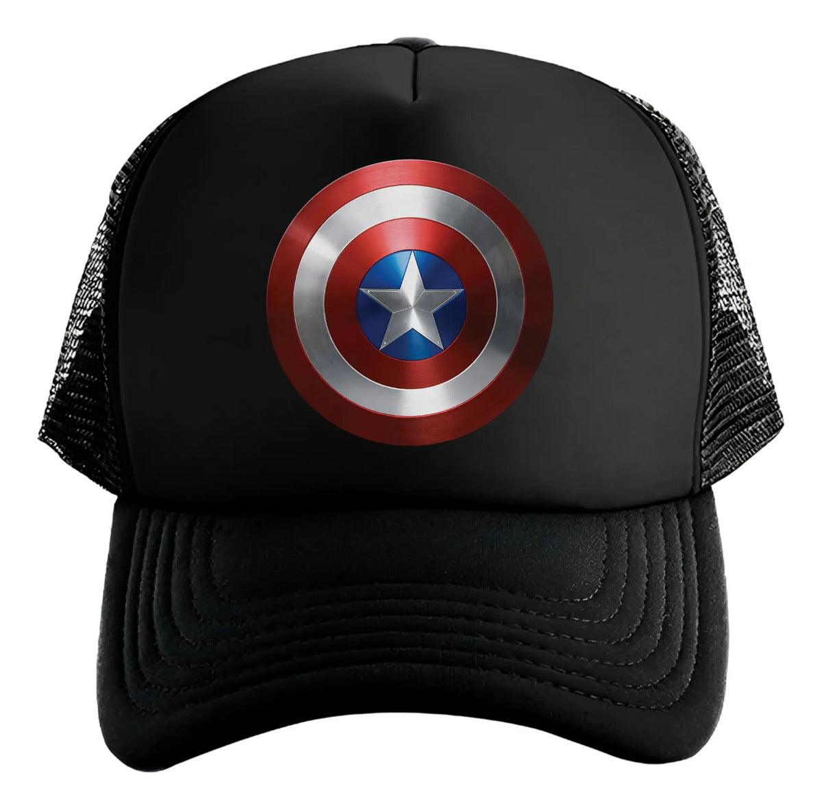 Gorra Capitan América Avengers Marvel Cómics Negro Ajustable Ca