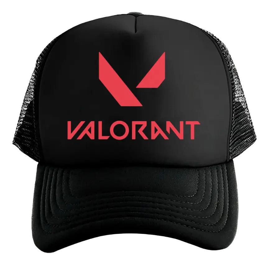 Gorra Trucker Valorant Videojuegos Gamer Streaming Ps5 Xbox Negro Ajustable Vlrnt