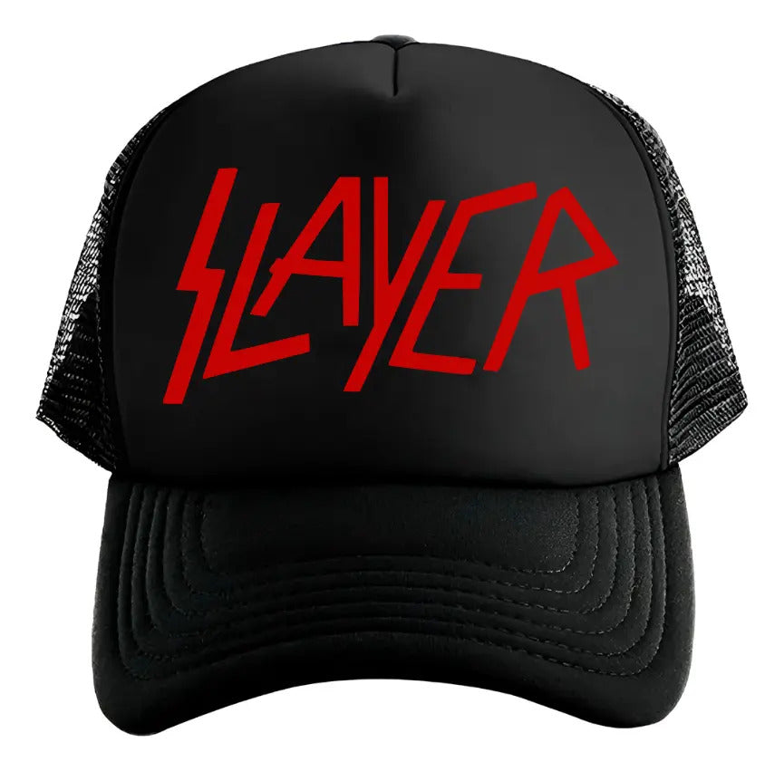 Gorra Trucker Slayer Música Rock Heavy Metal Negro Ajustable Slyr