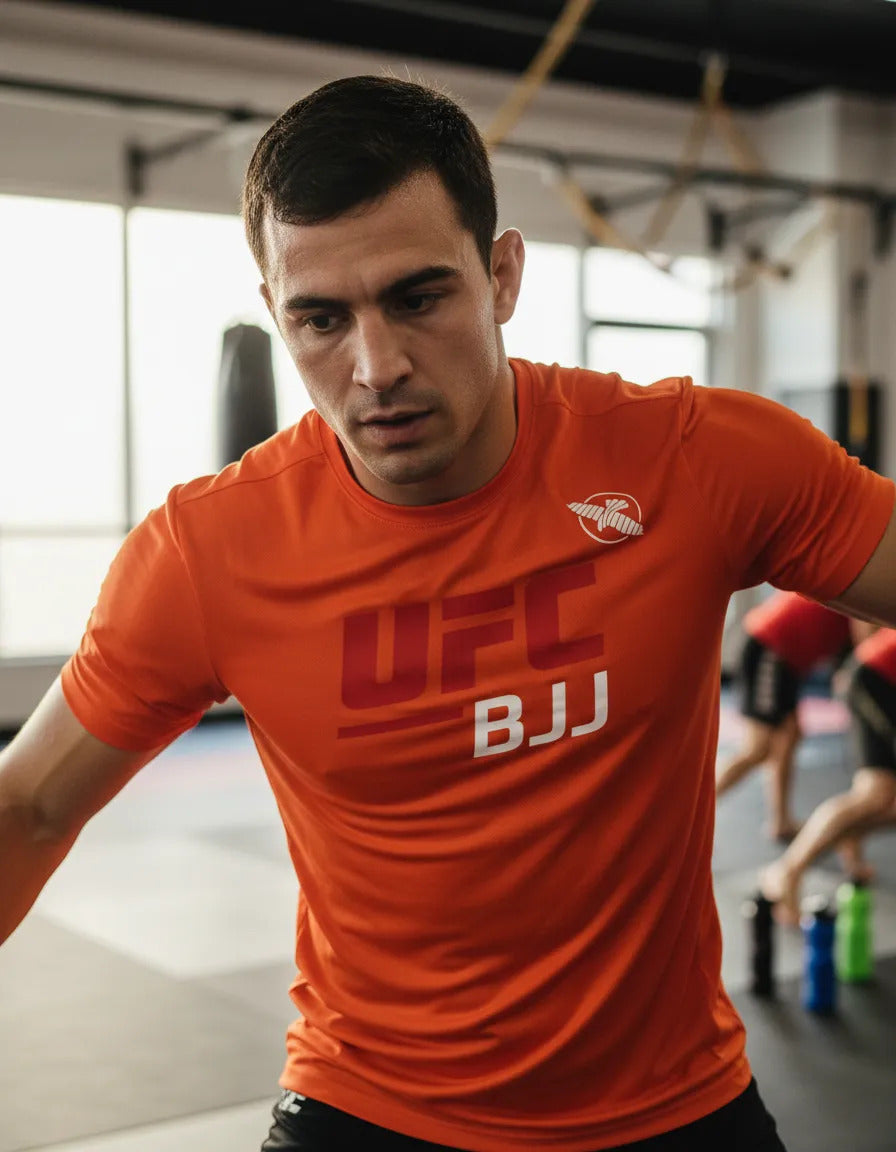 Playera Deportiva Ufc Bjj Brazilian Jiu Jitsu Mma Hayabusa Naranja Red Ch