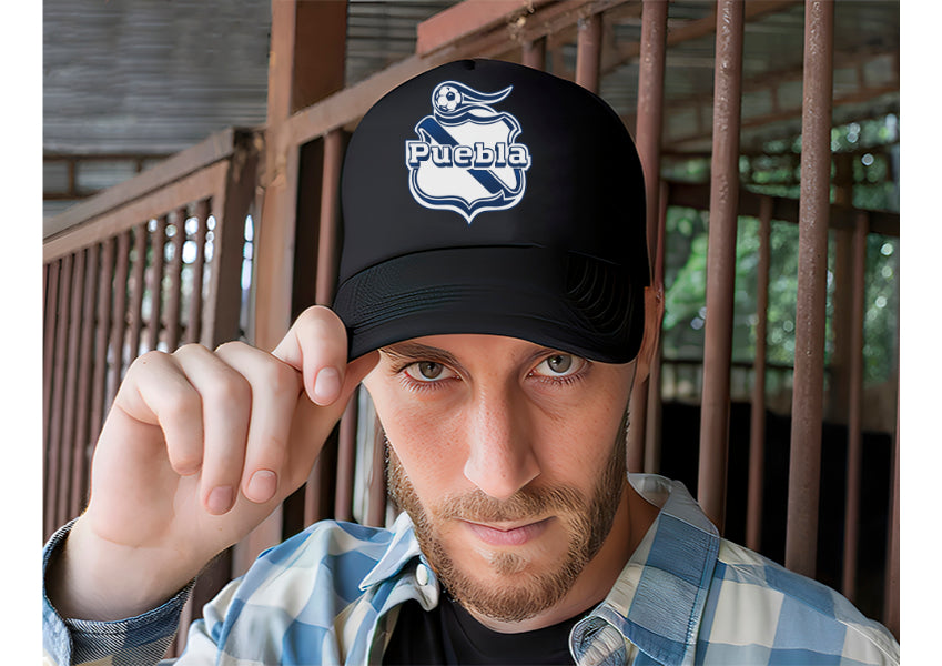 Gorra Puebla Fútbol Fifa Liga Mx Deportes México Negro Ajustable Puebla
