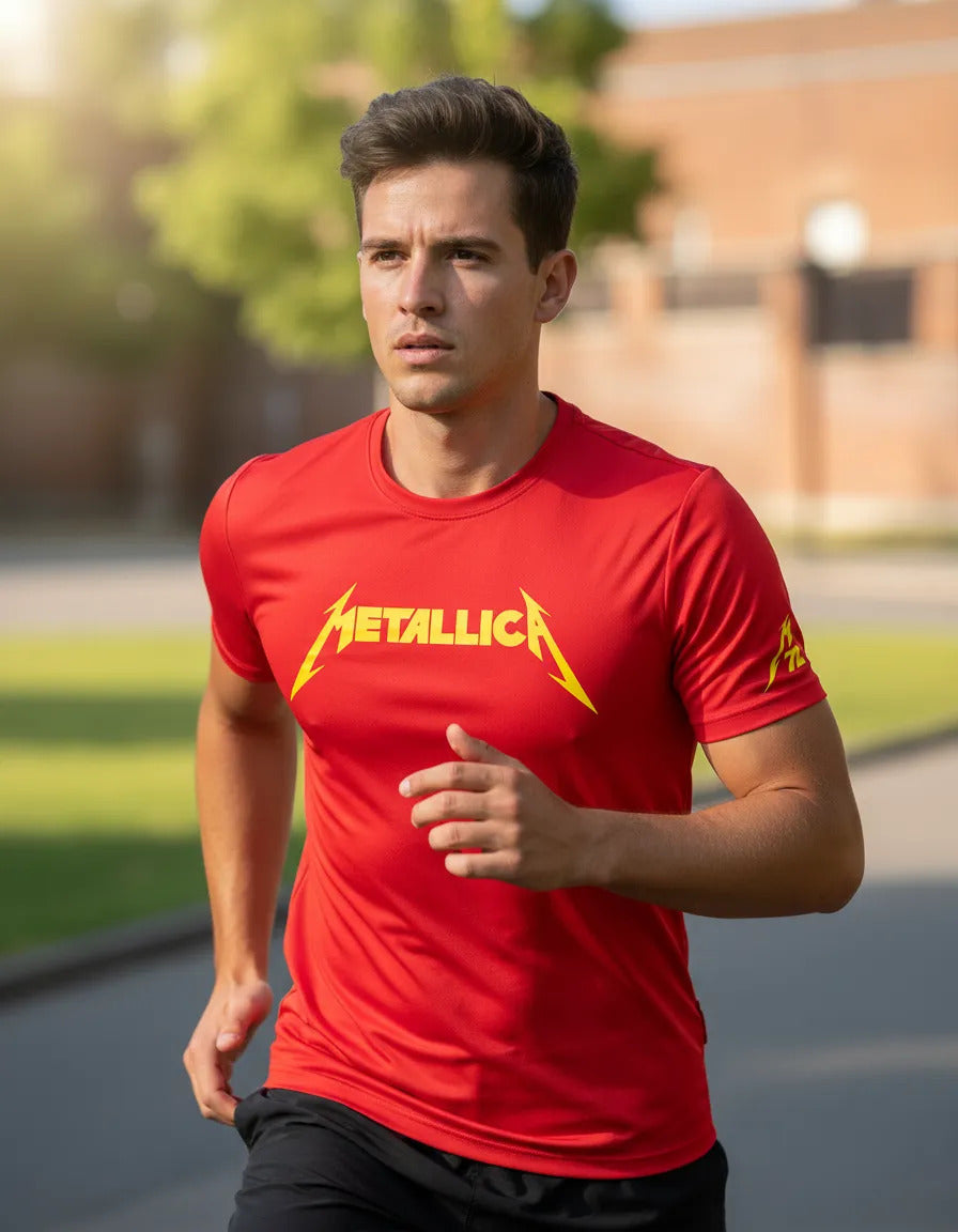 Playera Metallica Deportiva Dry Fit Música Rock Heavy Metal