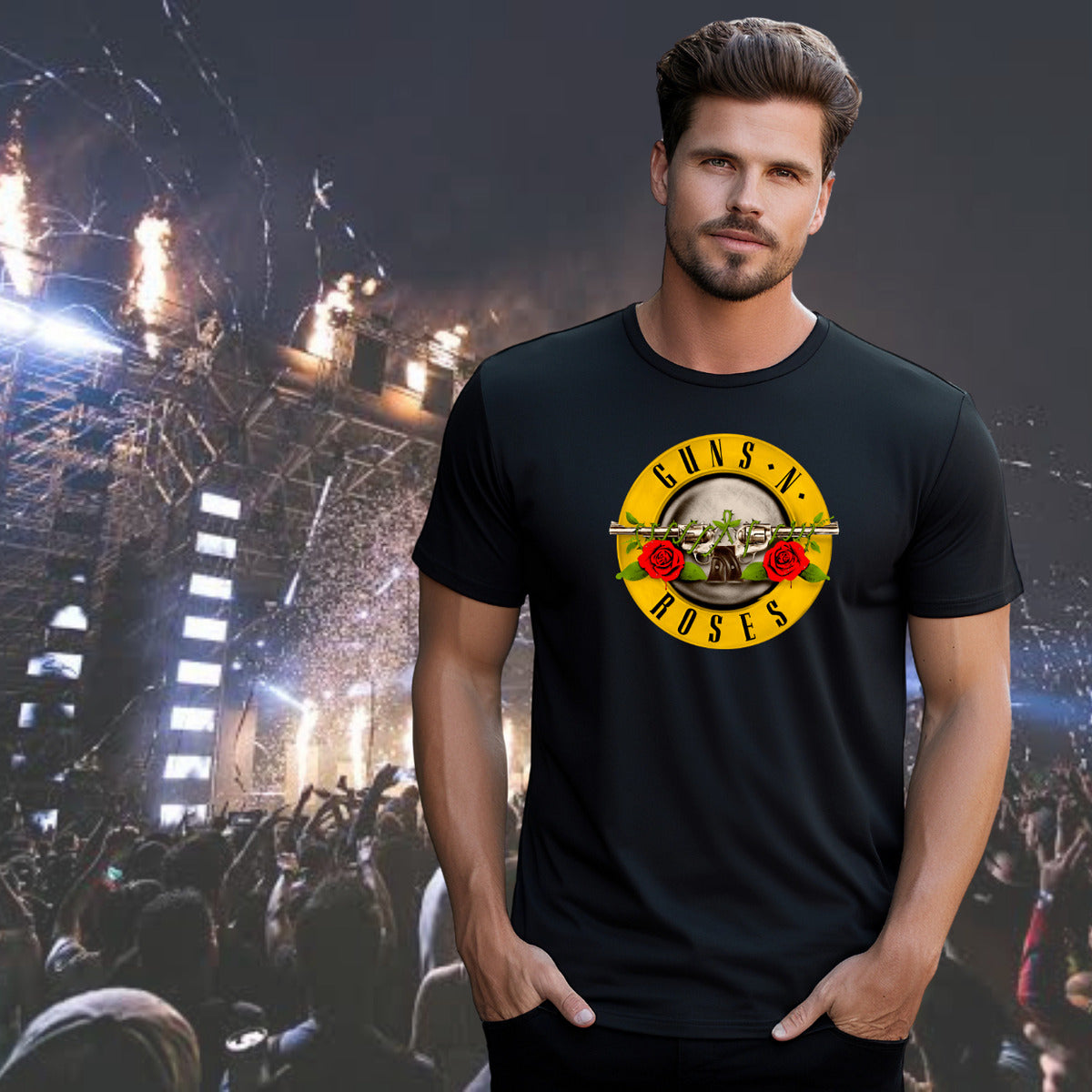Playera Guns & Roses Música Rock Slash Guitarra Axel Rose