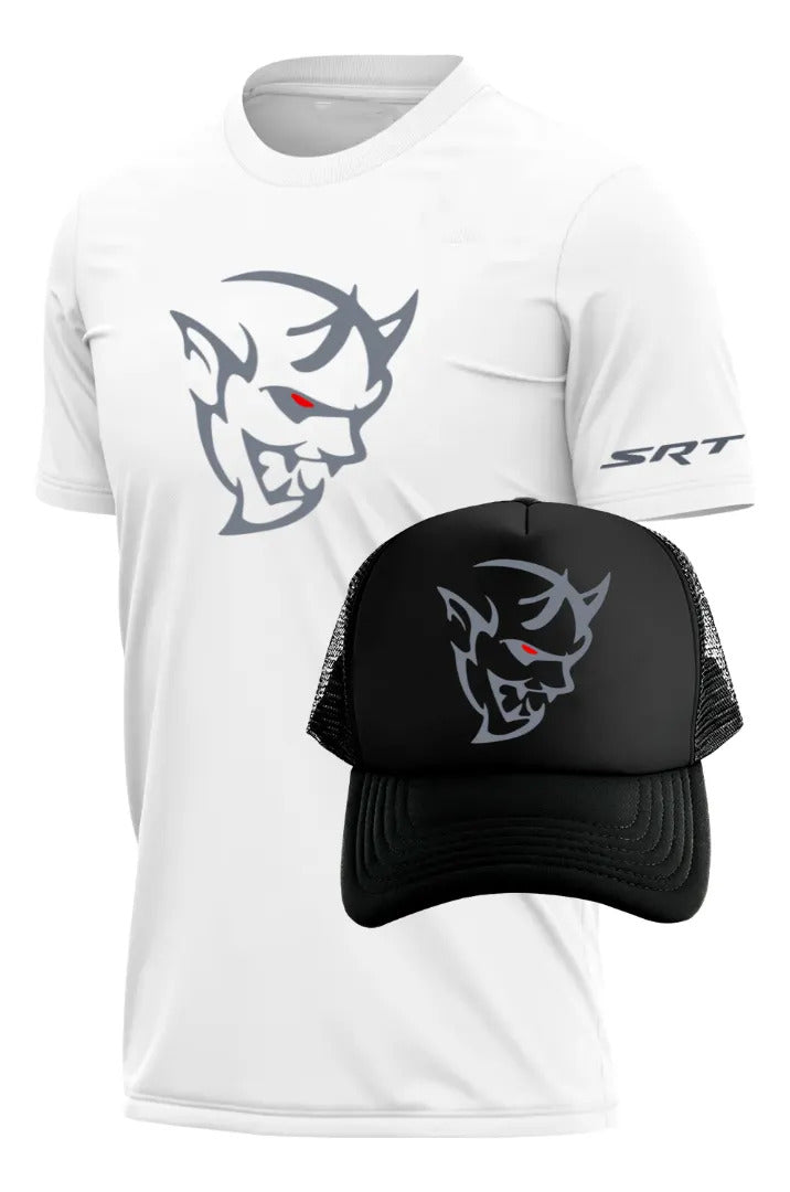 Playera Y Gorra Hellcat Dodge Srt Challenger Automovilismo