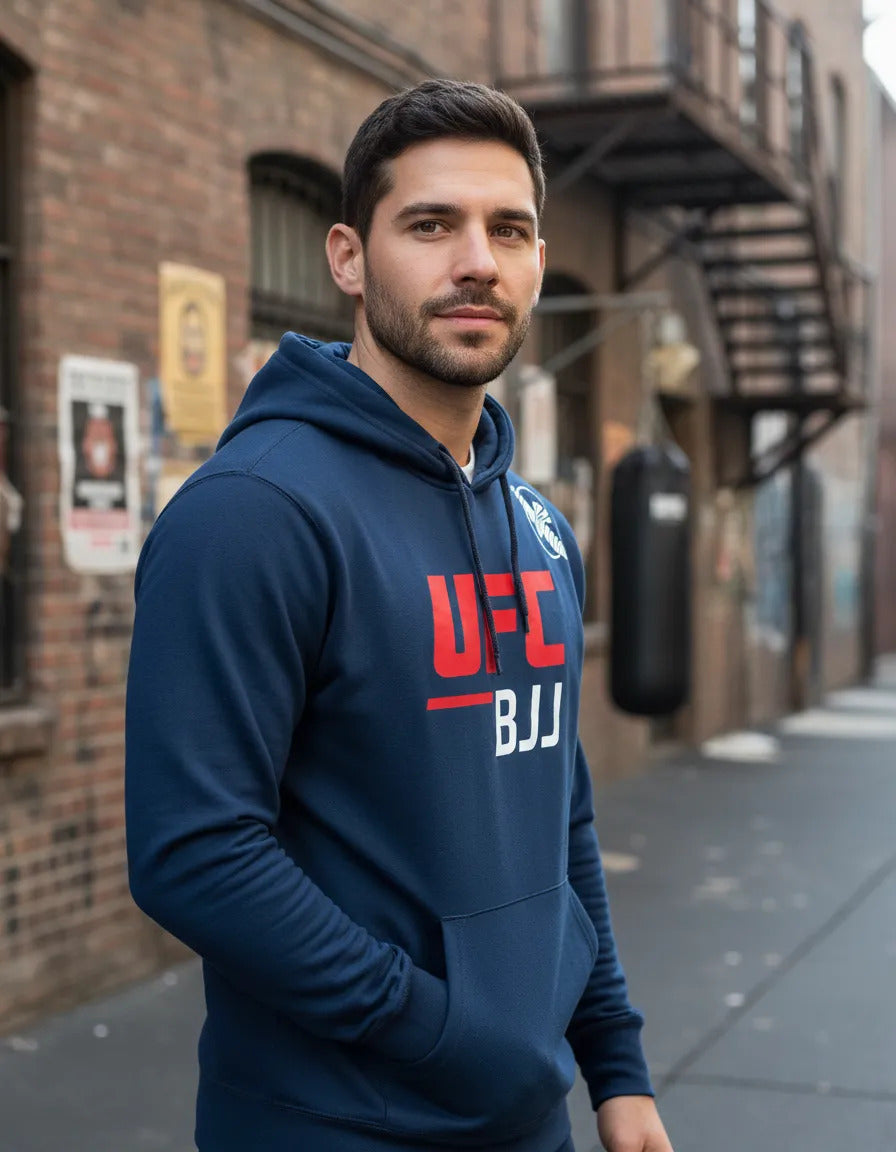 Sudadera Ufc Bjj Brazilian Jiu Jitsu Mma Hayabusa M Azul Red