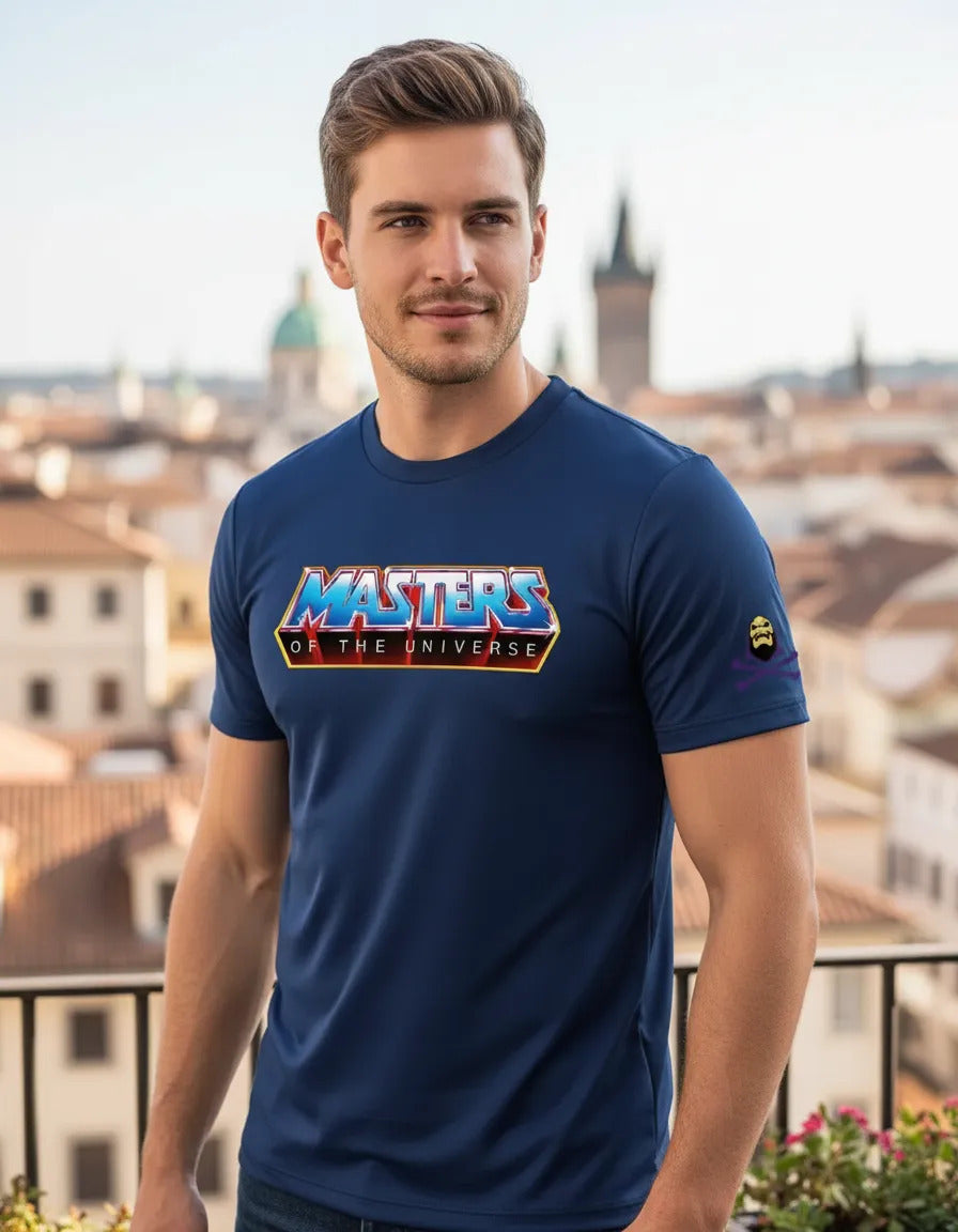 Playera Masters Of The Universe He Man Skeletor Azul Logo Ch
