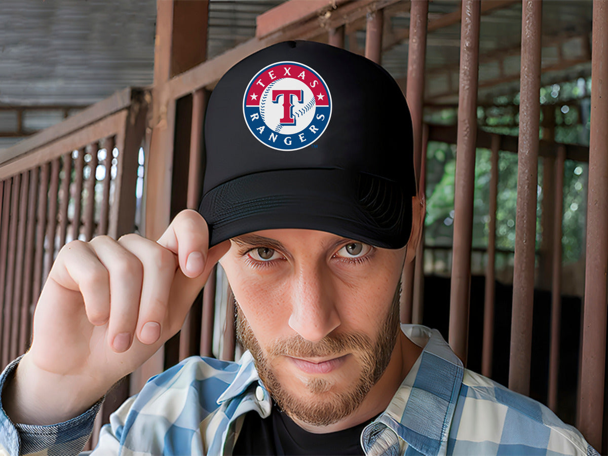 Gorra Rangers Texas Mlb Béisbol Negro Ajustable Rangers
