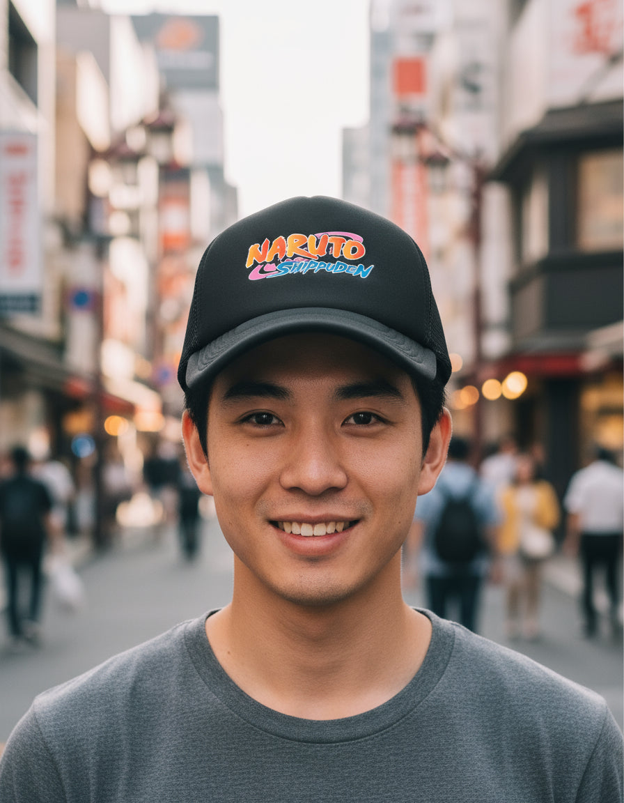 Gorra Naruto Shippuden Anime Negro Ajustable Shippuden
