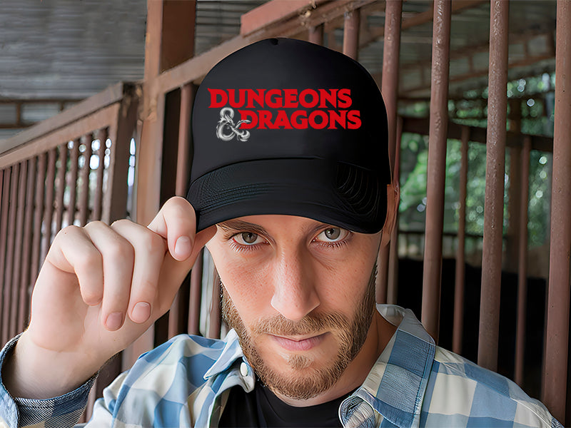 Gorra Trucker Dungeons & Dragons Cine Videojuegos Películas Negro Ajustable D&d