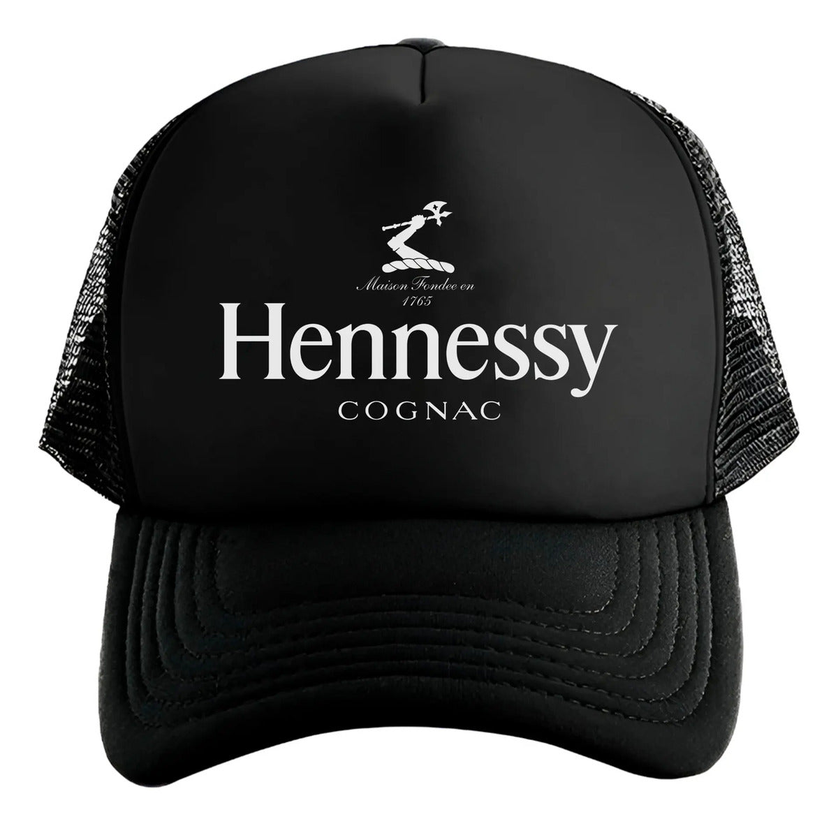 Gorra Trucker Hennessy Coñac Bebida Lujo Elegante Negro Ajustable Hennessy