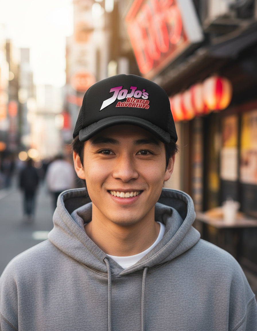 Gorra Jo Jos Bizarre Adventure Anime Negro Ajustable Jjba