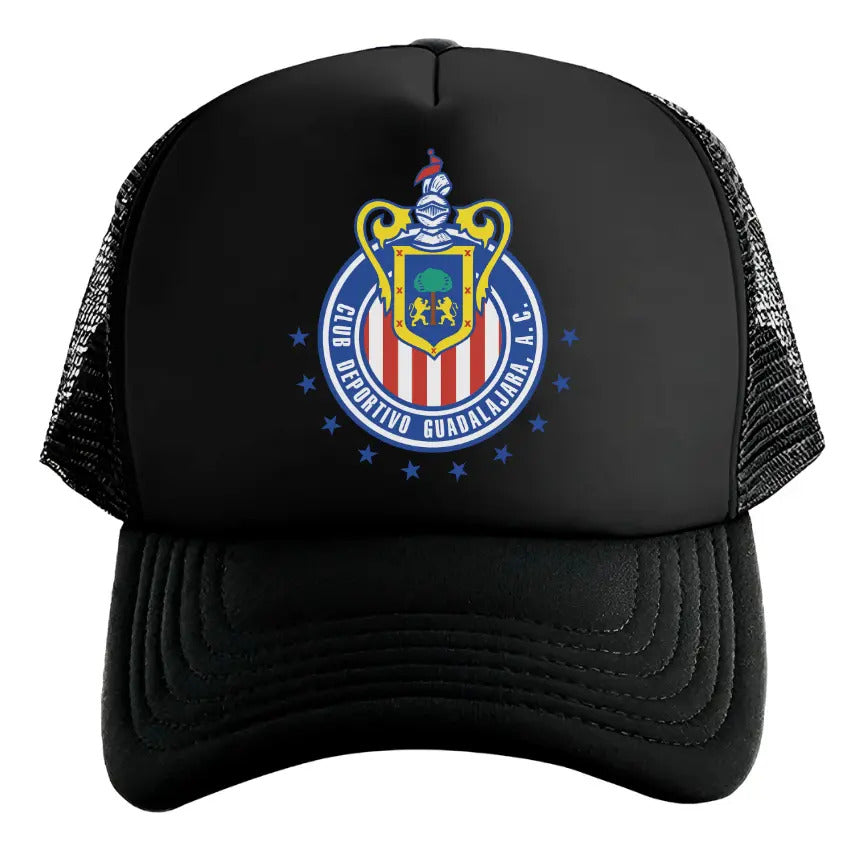Gorra Trucker Guadalajara Chivas Fútbol Fifa Liga Mx Deporte Negro Ajustable Chivas