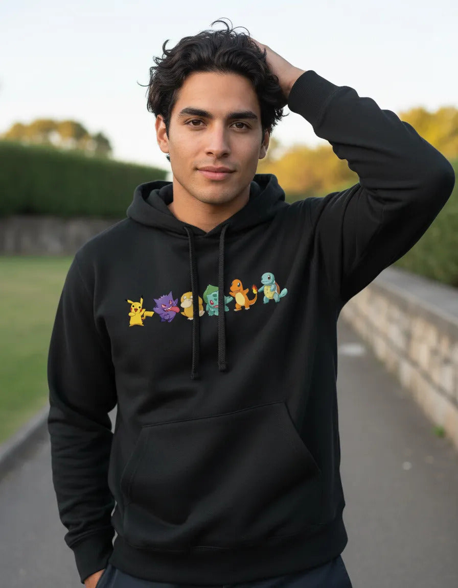 Sudadera Pokémon Gengar Pikachu Charmander Bulbasaur
