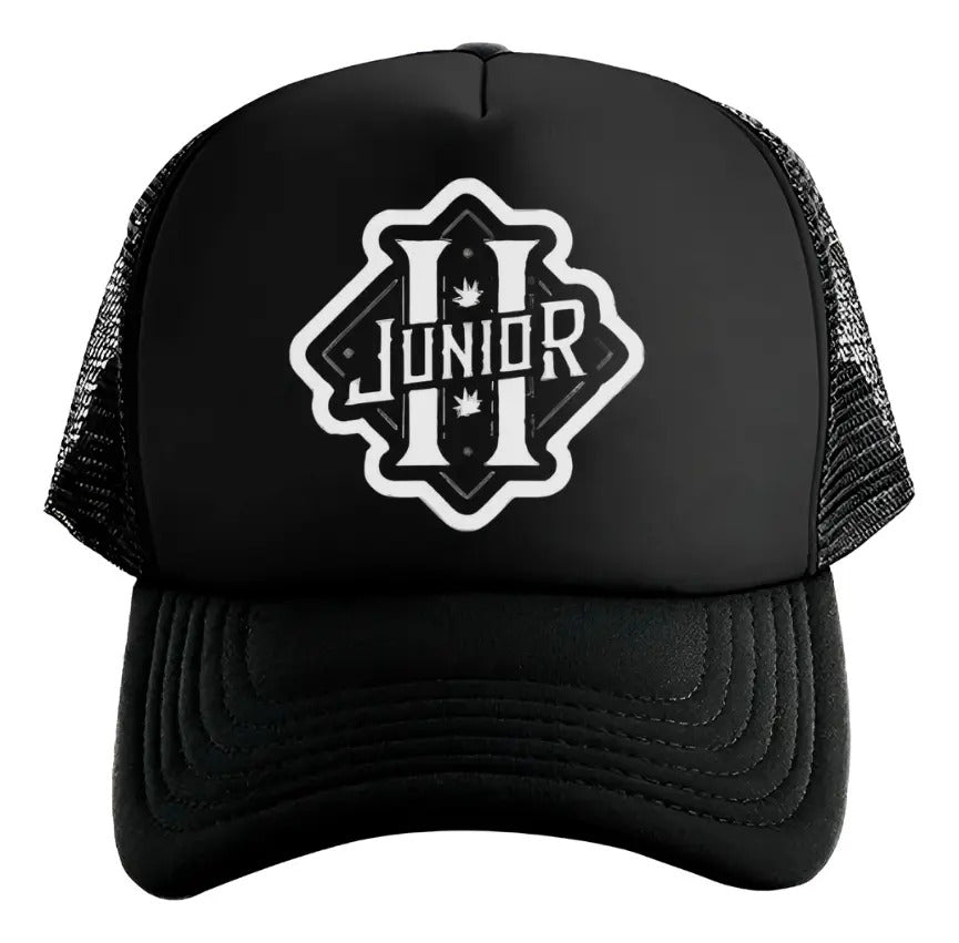 Gorra Trucker Jr H Música Corridos Tumbados Reggaeton Reggae Negro Ajustable Jrh