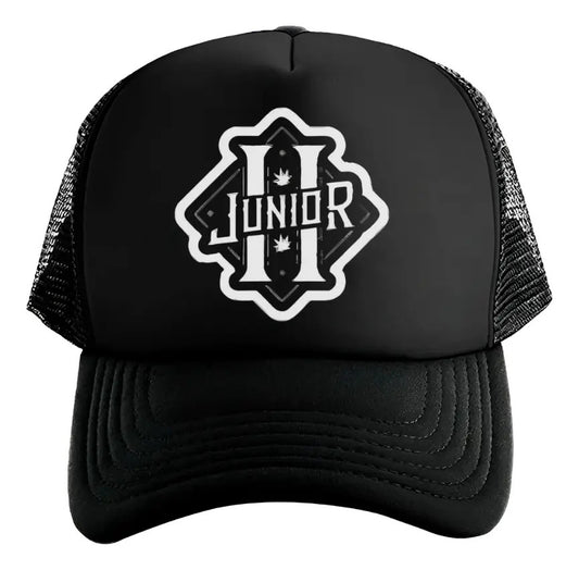 Gorra Trucker Jr H Música Corridos Tumbados Reggaeton Reggae Negro Ajustable Jrh