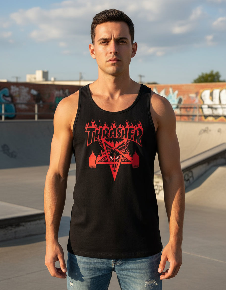 Playera Sin Mangas Thrasher Magazine Skate Skateboard Rock