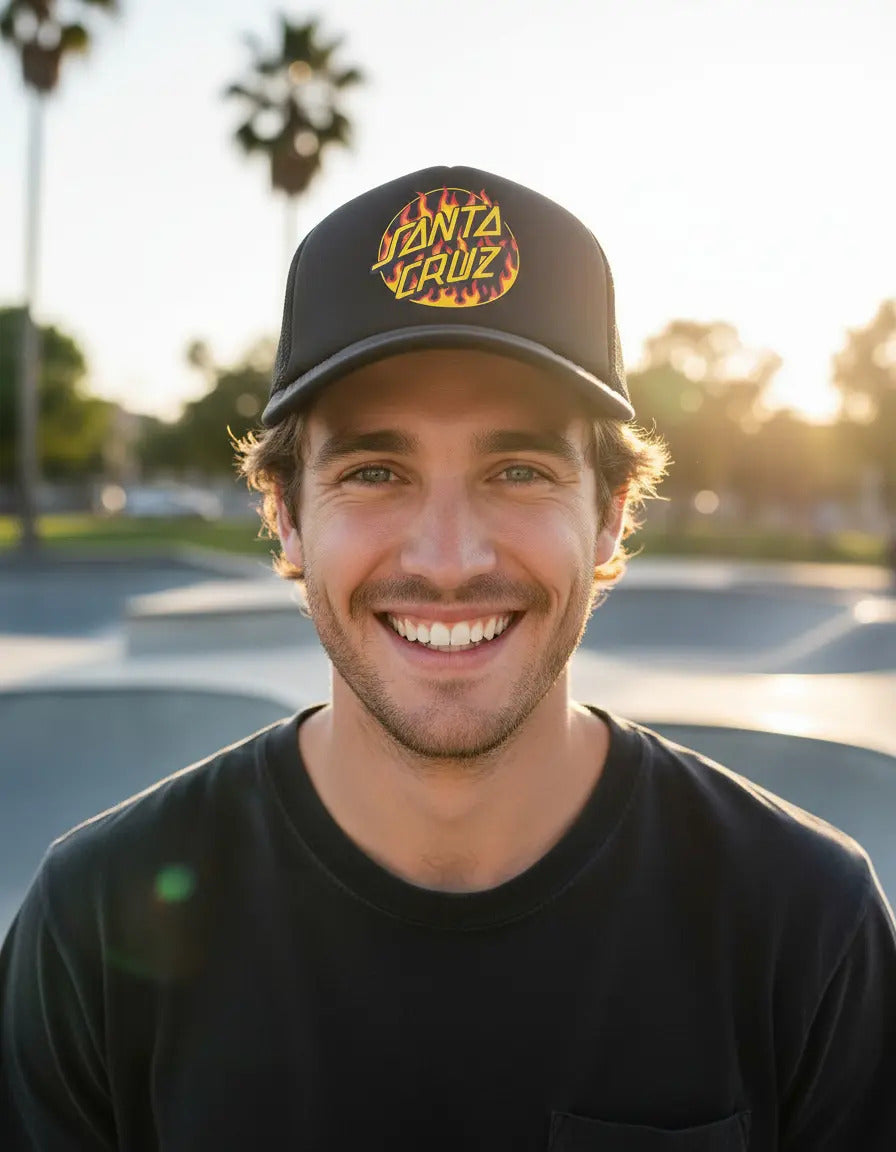Gorra Santa Cruz Skate Board Negro Ajustable Sc