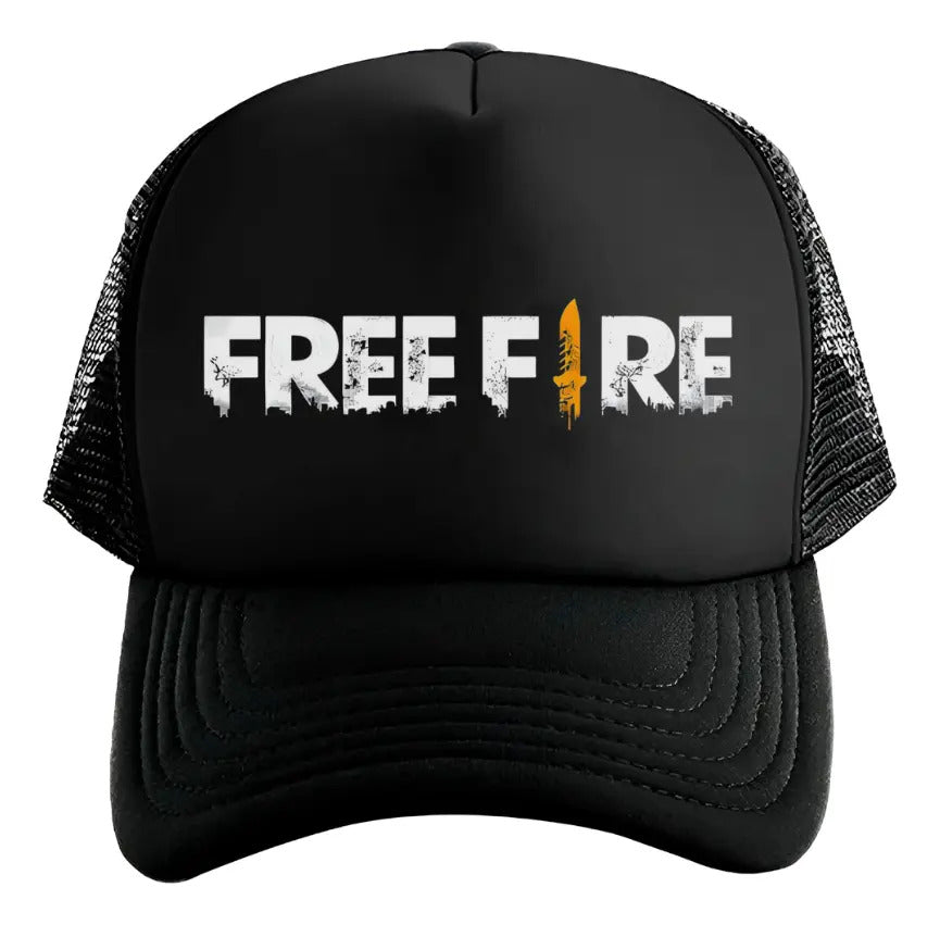 Gorra Trucker Free Fire Videojuegos Móvil Celular Gamer Pc Negro Ajustable Ff