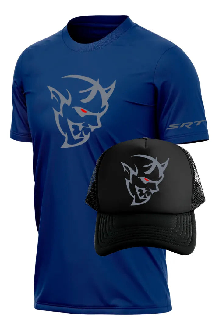 Playera Y Gorra Hellcat Dodge Srt Challenger Automovilismo