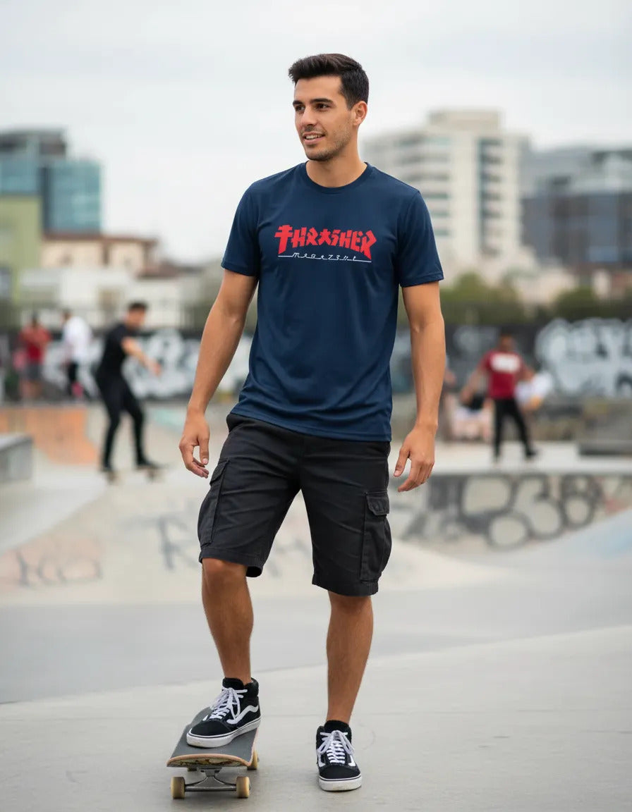 Playera Deportiva Thrasher Magazine Godzilla Skate Urbano