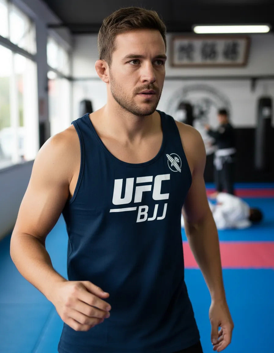 Playera Sin Mangas Ufc Bjj Brazilian Jiu Jitsu Mma Hayabusa Azul White M